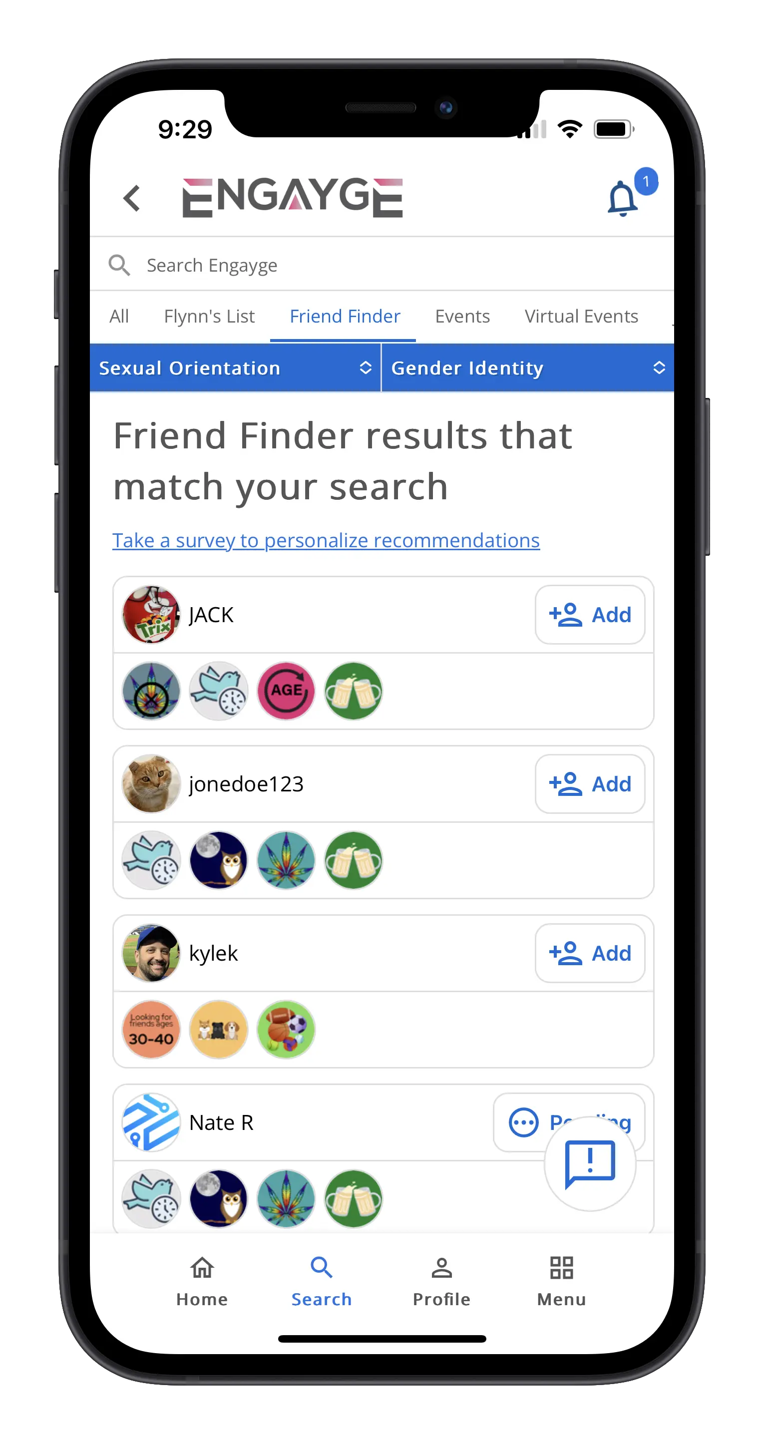 Friend finder